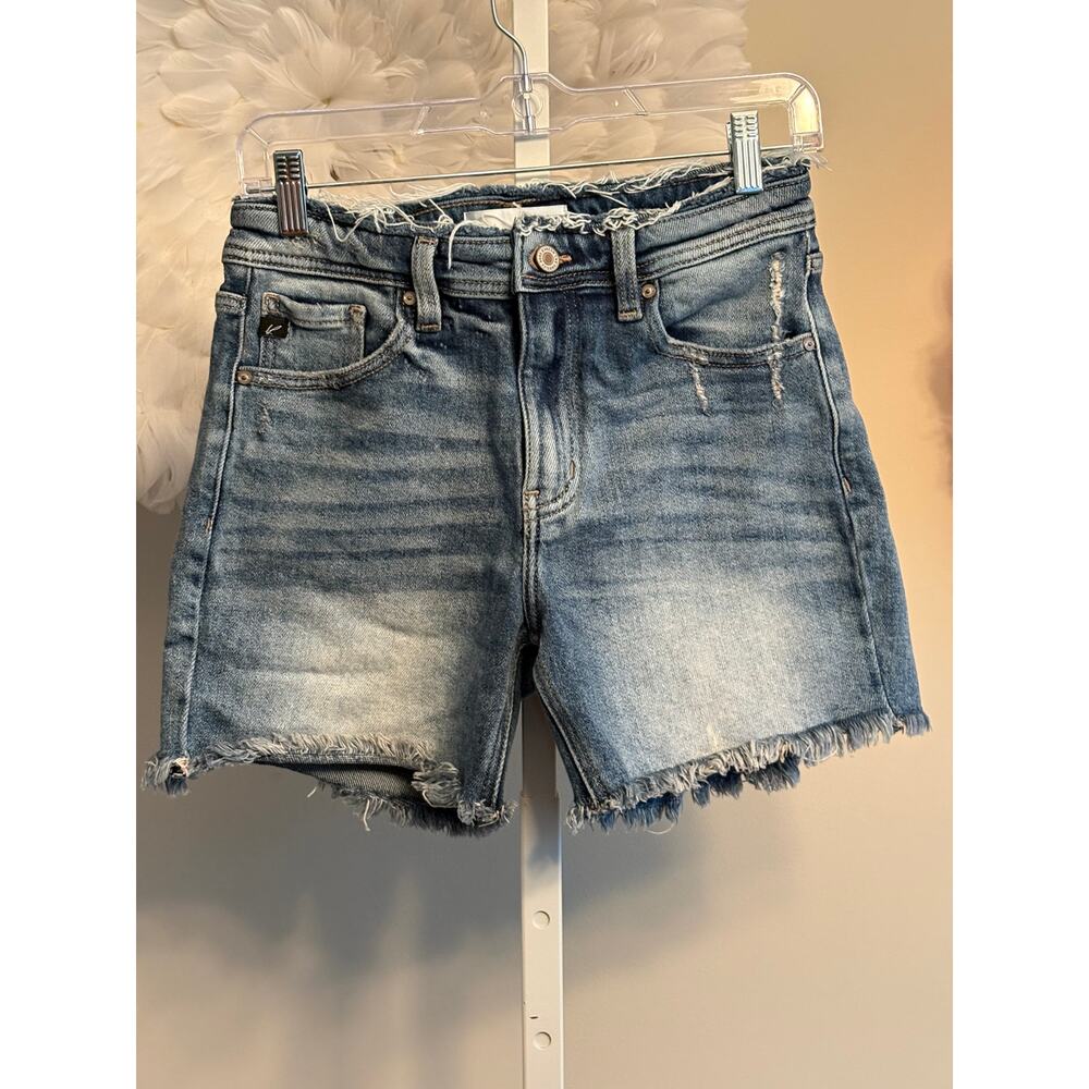 KANCAN FRAYED JEAN SHORTS SIZE M